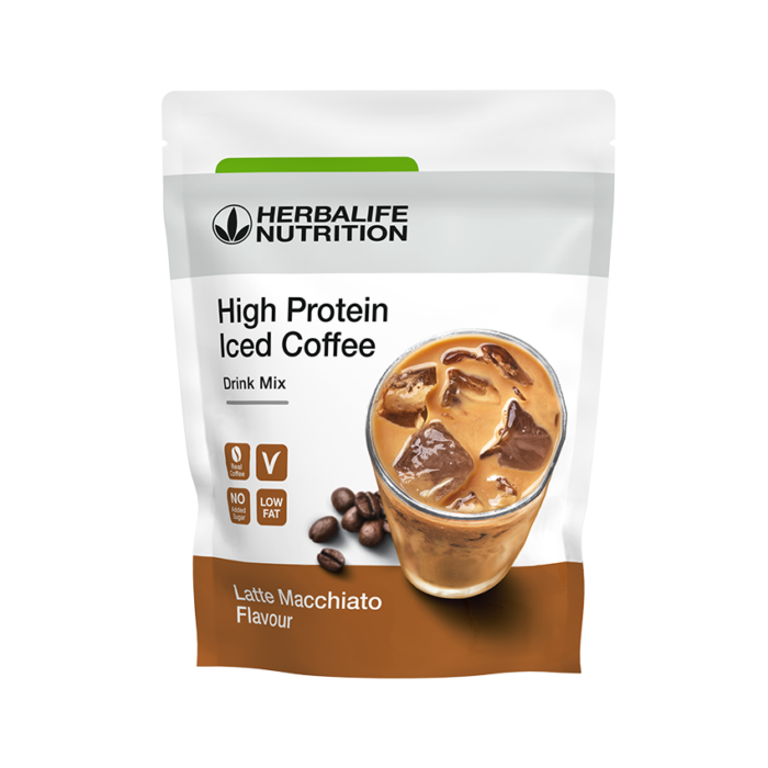 High Protein Iced Coffee – Latte Macchiato (308g Canister)
