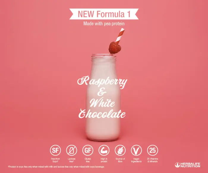 Formula 1 Free From - Raspberry & White Chocolate (500g canister)